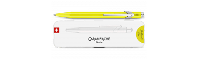 Caran d'Ache 849 POPLINE Fluorescent Yellow Ballpoint Pen with Holder