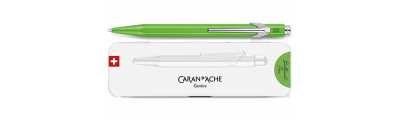 Caran d'Ache 849 POPLINE Fluorescent Green Ballpoint Pen with Holder