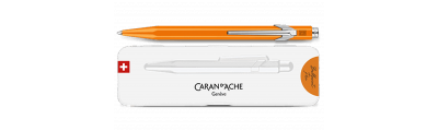Caran d'Ache 849 POPLINE Fluorescent Orange Ballpoint Pen with Holder