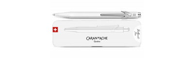 Caran d'Ache 849 POPLINE White Ballpoint Pen with Holder